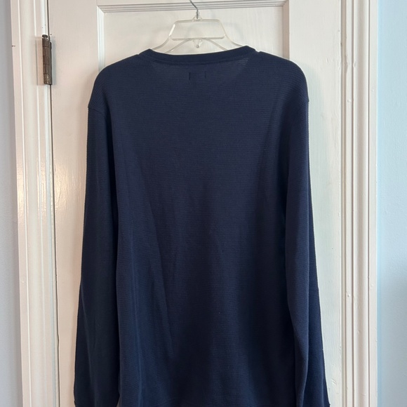 J. Crew Men's Waffle Crewneck Pullover Sweater Navy Blue Large NEW with Tags - Picture 4 of 6